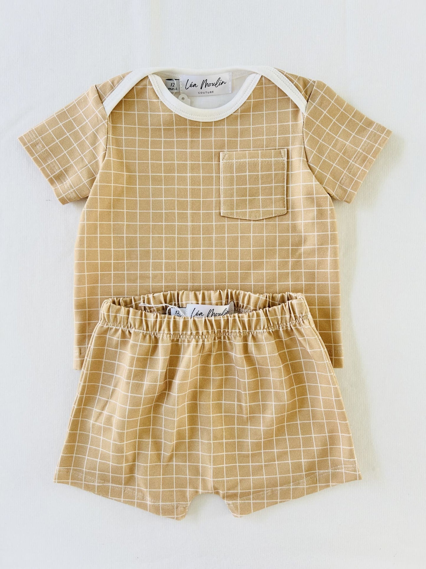 Ensemble t-shirt short à carreau