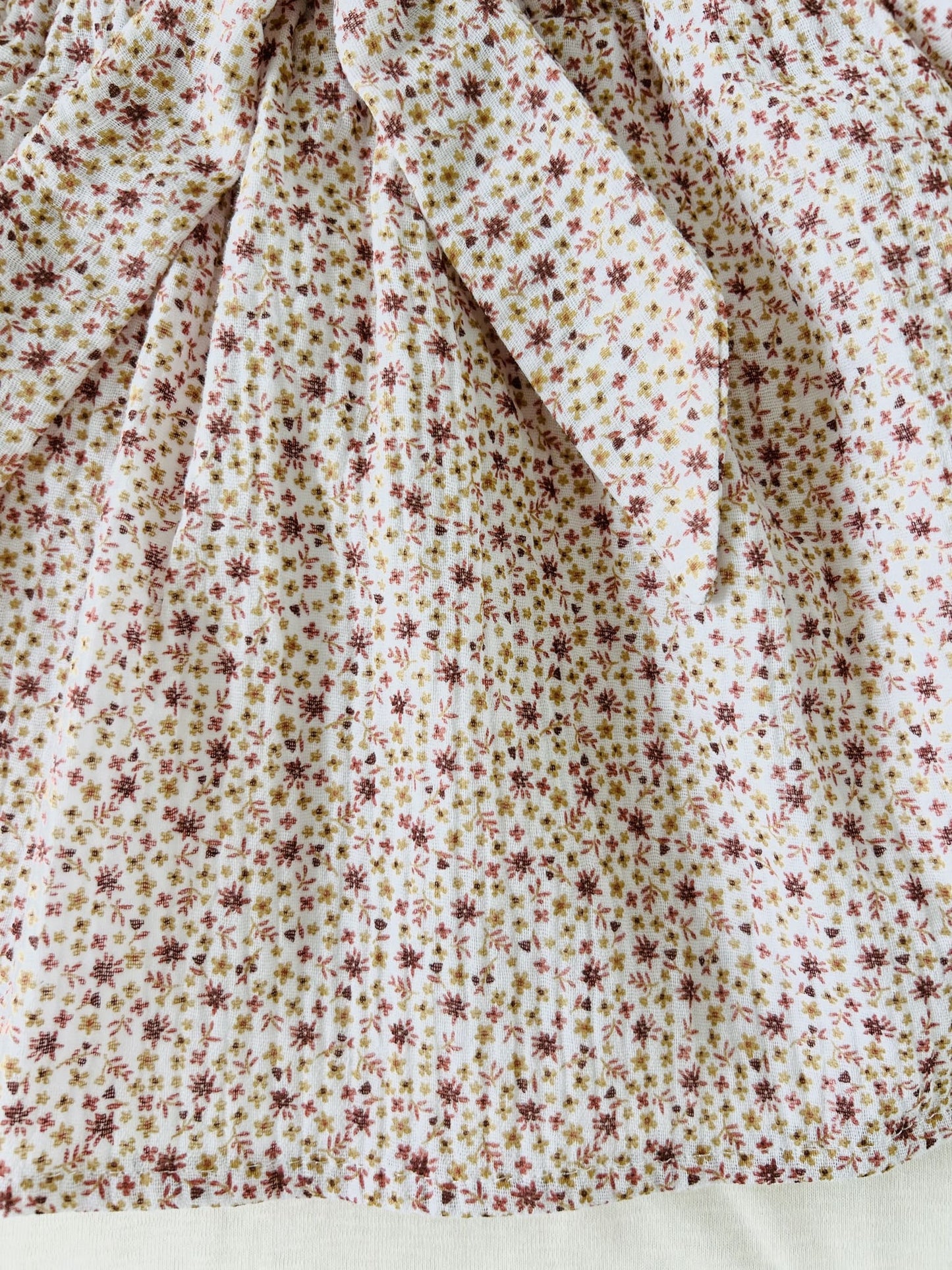 robe petites fleurs gaze de coton bio