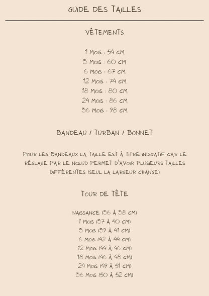 Bandeau ajustable qui ne serre pas la tête - Création artisanale française.