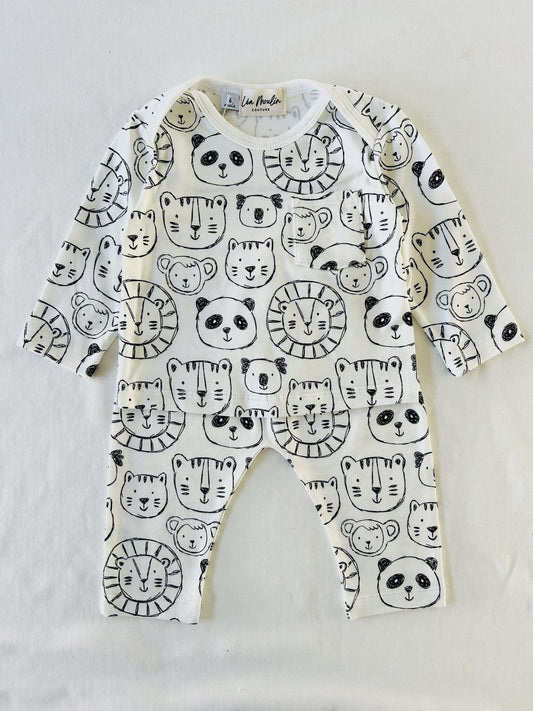 ensemble jersey coton animaux garçon fille mixte
