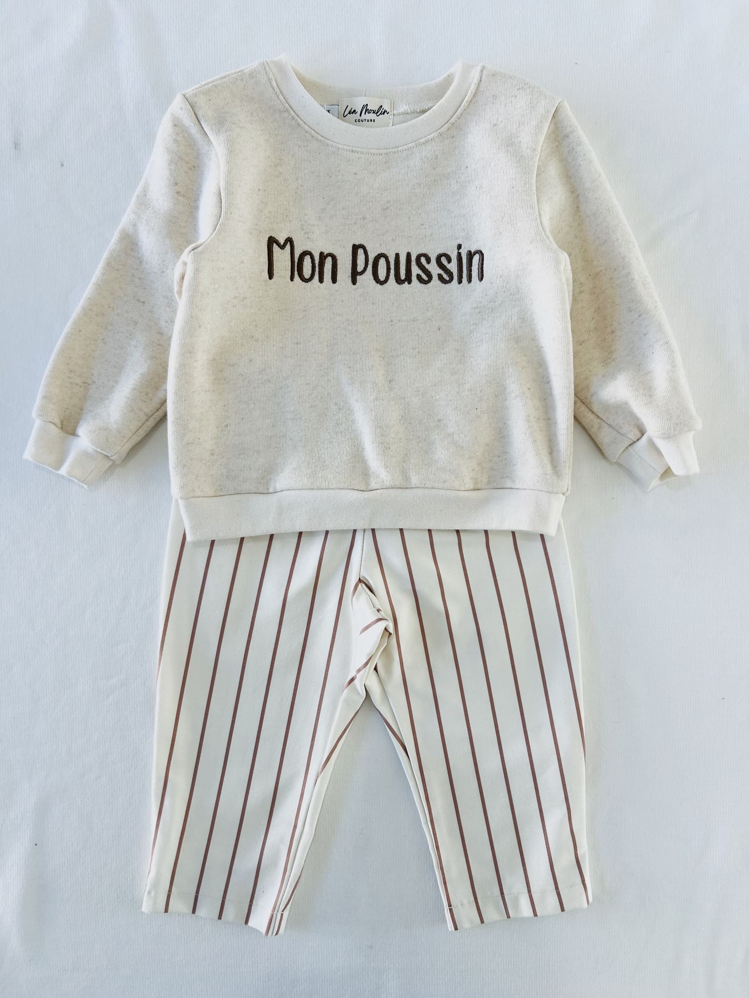 ensemble sweat pantalon large bébé mixte coton