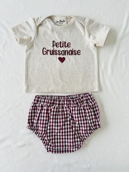 petite gruissanaise t-shirt bloomer bébé fille bio