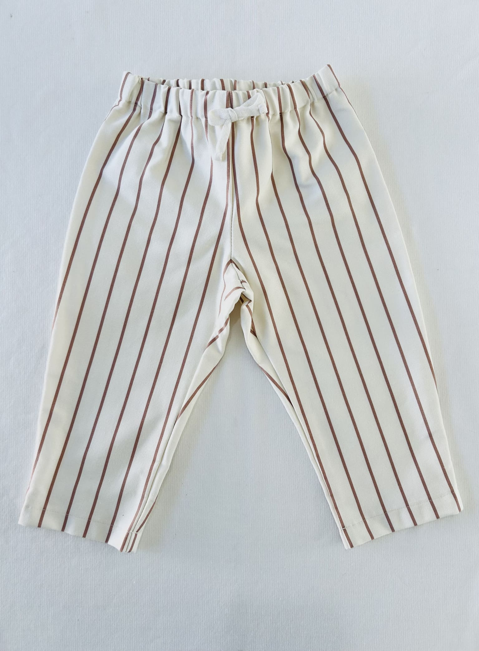pantalon bébé sergé denim rayé large