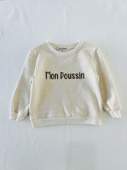sweat mon poussin coton lin bébé mixte